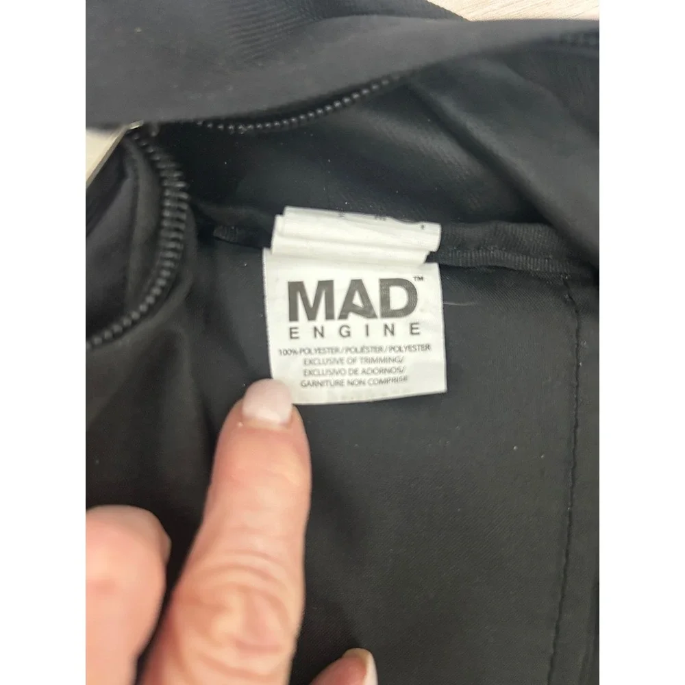 Mad Engine NASA Backpack Black Space Shuttle‎ American Flag Patches Bookbag